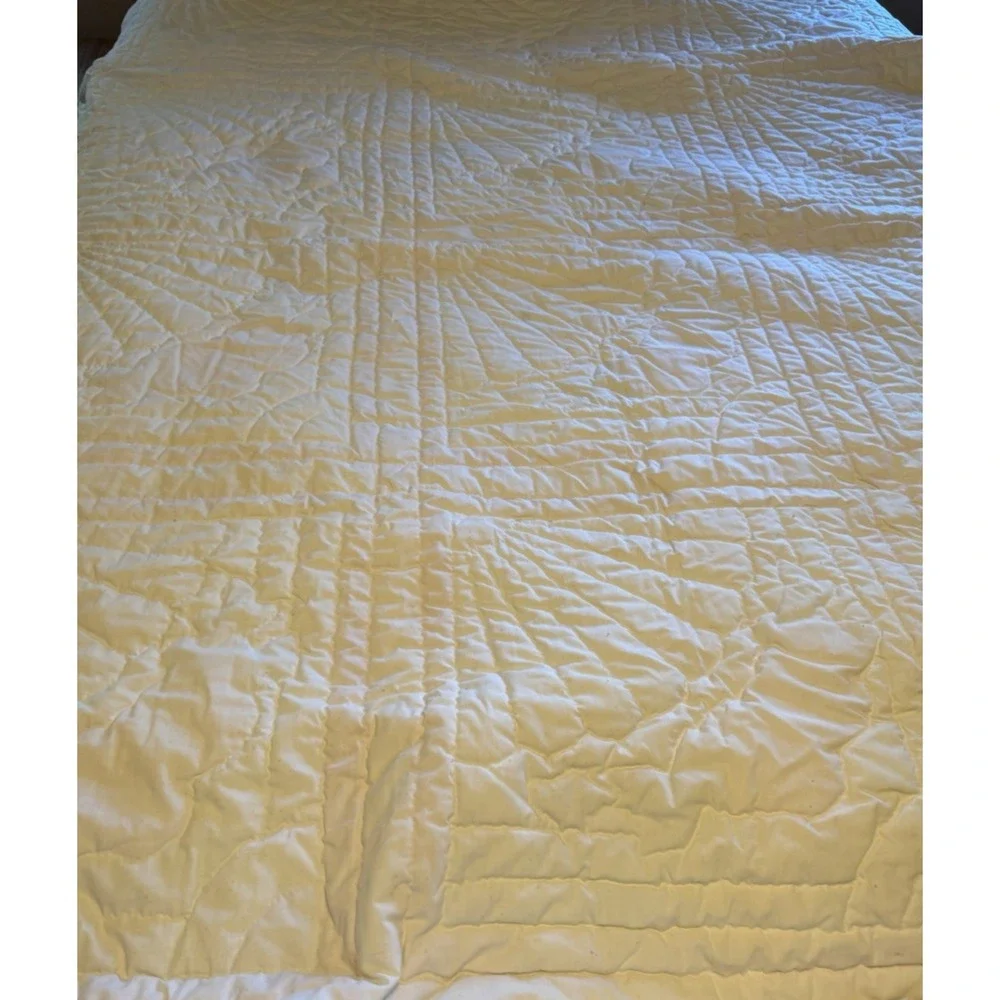 Vintage Quilt Pink and White Embroidered Appliqué 12 Square Floral 70